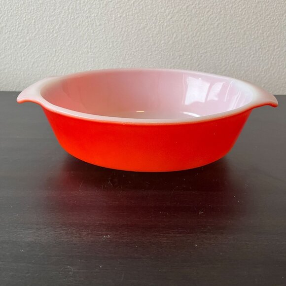 Fire King Anchor Hocking Orange Baking Dish #433 // Orange Ombre // 11" x 7.5" - Picture 1 of 6